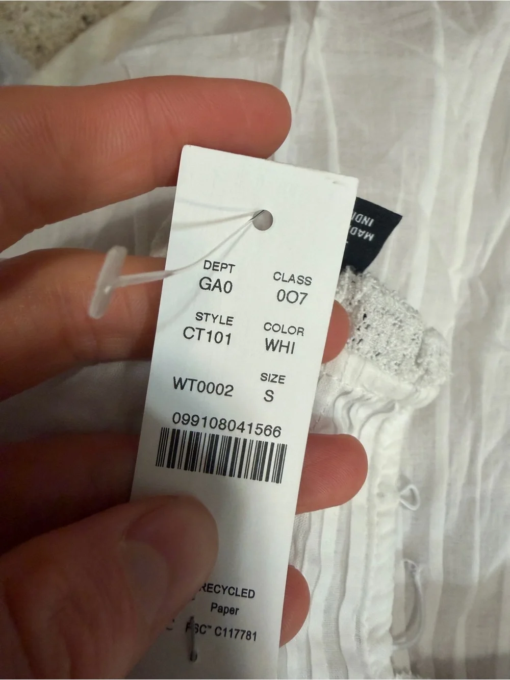 J crew white Lace-trim pintuck top in cotton voile - Picture 2 of 2